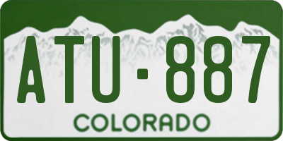 CO license plate ATU887