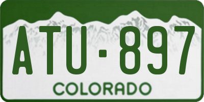 CO license plate ATU897