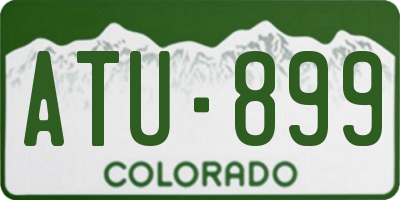 CO license plate ATU899