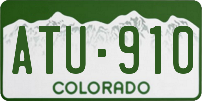 CO license plate ATU910