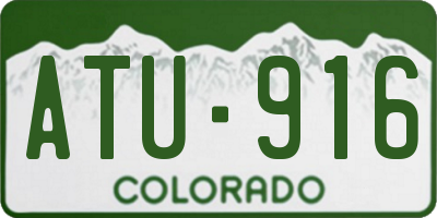 CO license plate ATU916