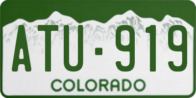 CO license plate ATU919