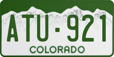 CO license plate ATU921