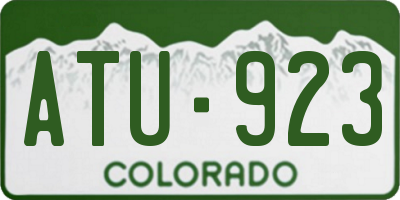 CO license plate ATU923