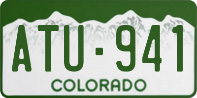 CO license plate ATU941