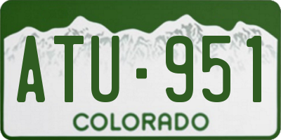 CO license plate ATU951