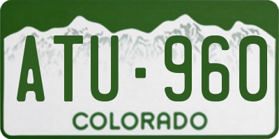 CO license plate ATU960
