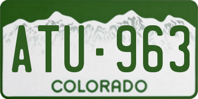 CO license plate ATU963