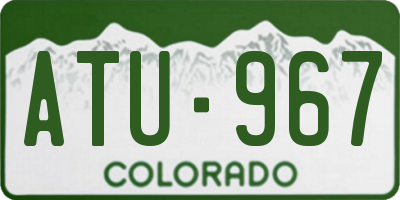 CO license plate ATU967