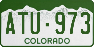 CO license plate ATU973