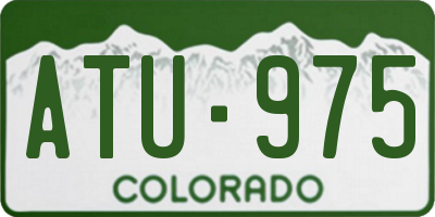 CO license plate ATU975