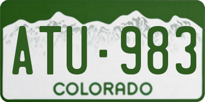 CO license plate ATU983