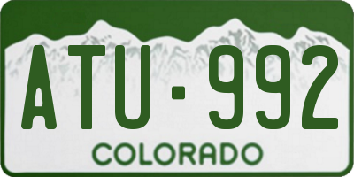 CO license plate ATU992