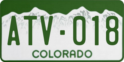 CO license plate ATV018