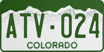 CO license plate ATV024