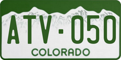 CO license plate ATV050
