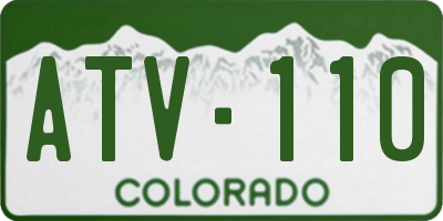 CO license plate ATV110
