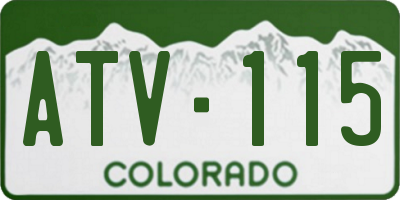 CO license plate ATV115