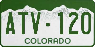 CO license plate ATV120