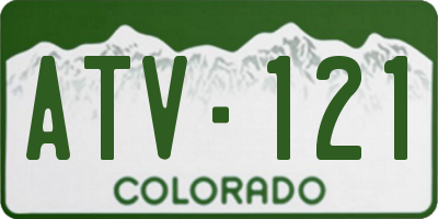 CO license plate ATV121