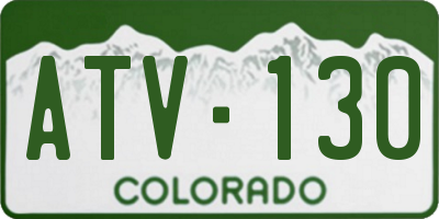 CO license plate ATV130