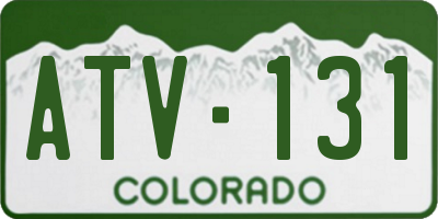 CO license plate ATV131