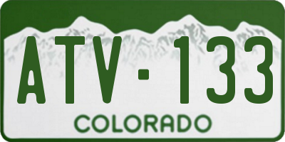 CO license plate ATV133