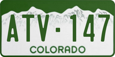 CO license plate ATV147