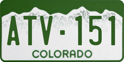 CO license plate ATV151