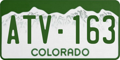 CO license plate ATV163