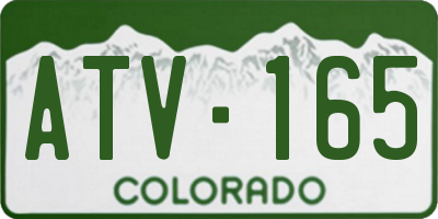 CO license plate ATV165