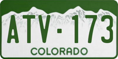 CO license plate ATV173