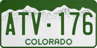 CO license plate ATV176