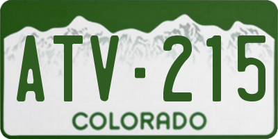 CO license plate ATV215