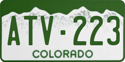 CO license plate ATV223