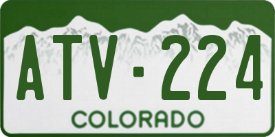 CO license plate ATV224