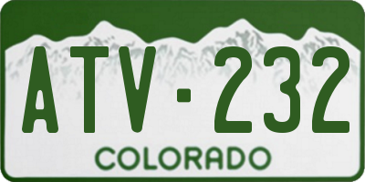 CO license plate ATV232