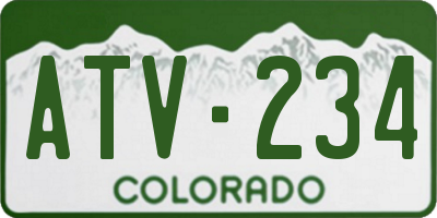 CO license plate ATV234