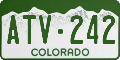 CO license plate ATV242