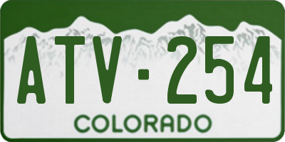 CO license plate ATV254