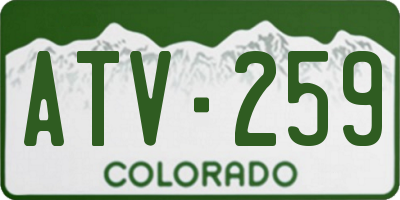 CO license plate ATV259
