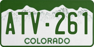 CO license plate ATV261