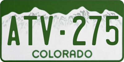 CO license plate ATV275