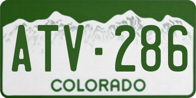 CO license plate ATV286