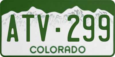 CO license plate ATV299