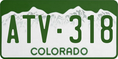 CO license plate ATV318