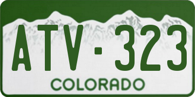 CO license plate ATV323