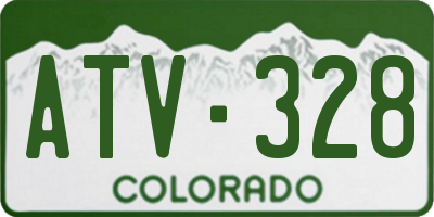 CO license plate ATV328