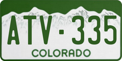 CO license plate ATV335
