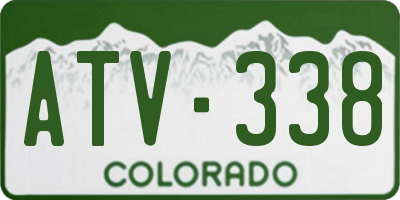 CO license plate ATV338
